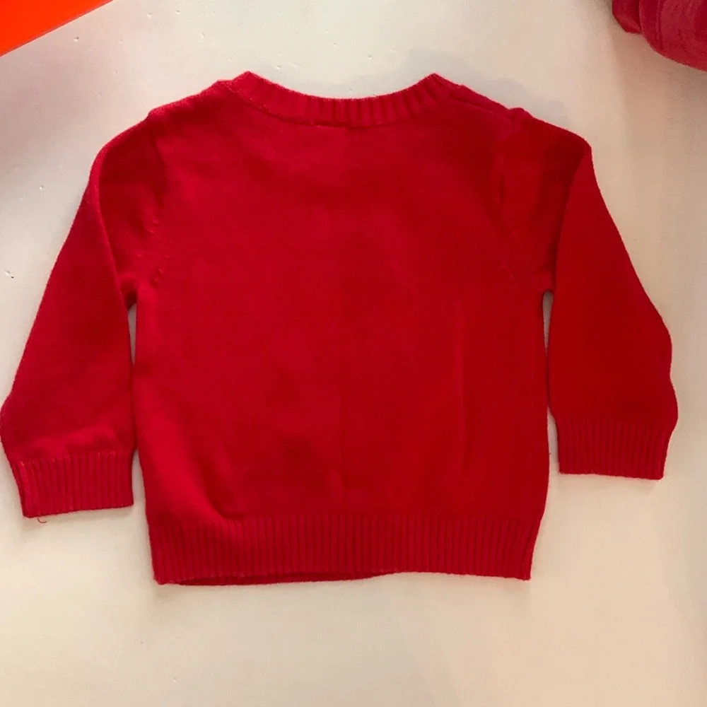 Carter’s Red Sweater with Penguin 12 Months